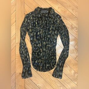 🌹5 for $50🌹Black & Gold Patterned Long-Sleeve Top